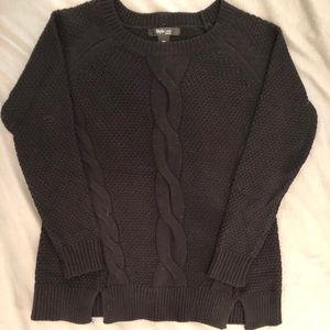 Black Petite Cable-knit Sweater